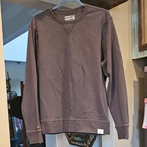 Faherty Men's Dark Gray Crewneck Sweater Sweatshirt Size M